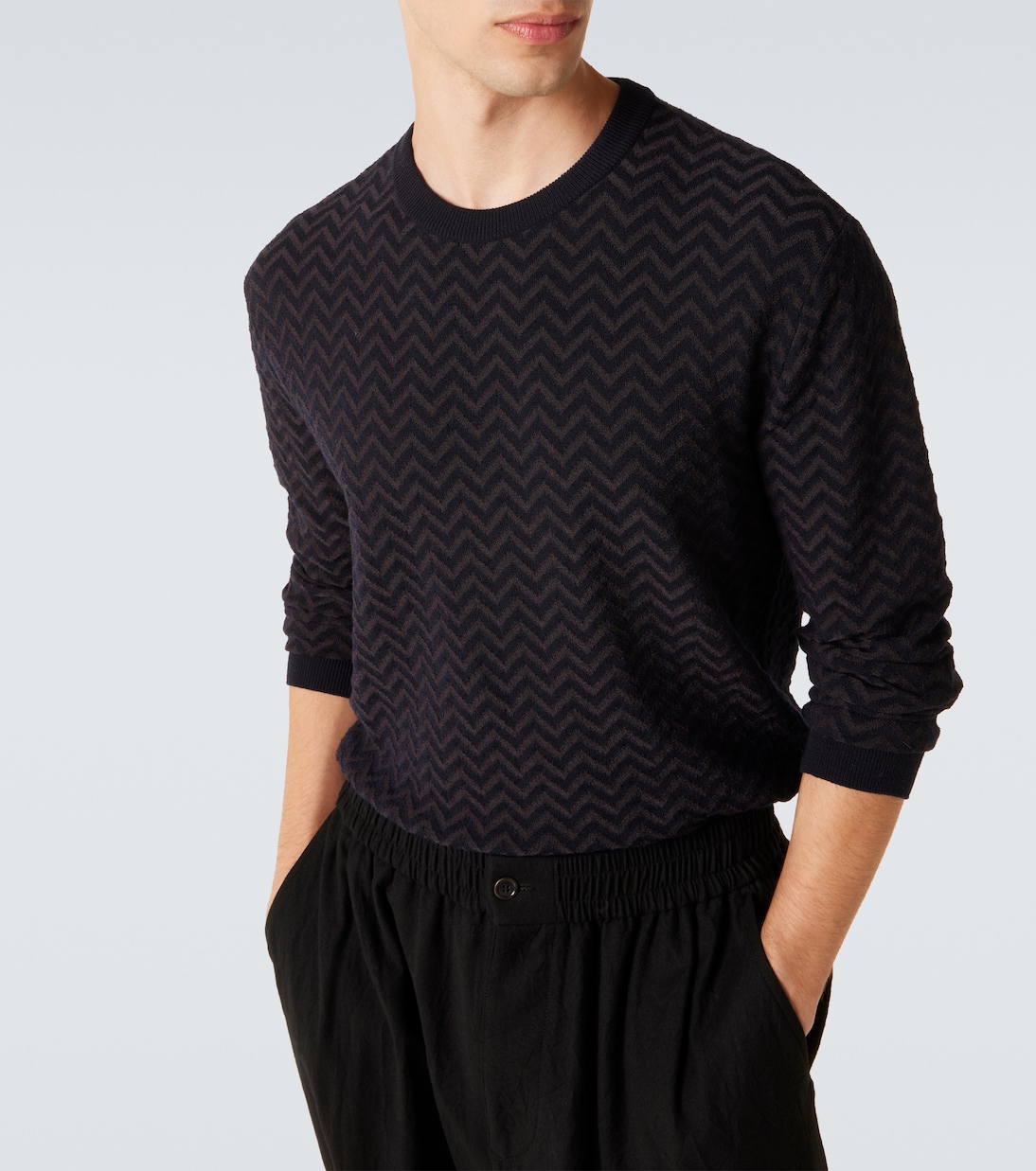 Striped wool-blend sweater | Giorgio Armani