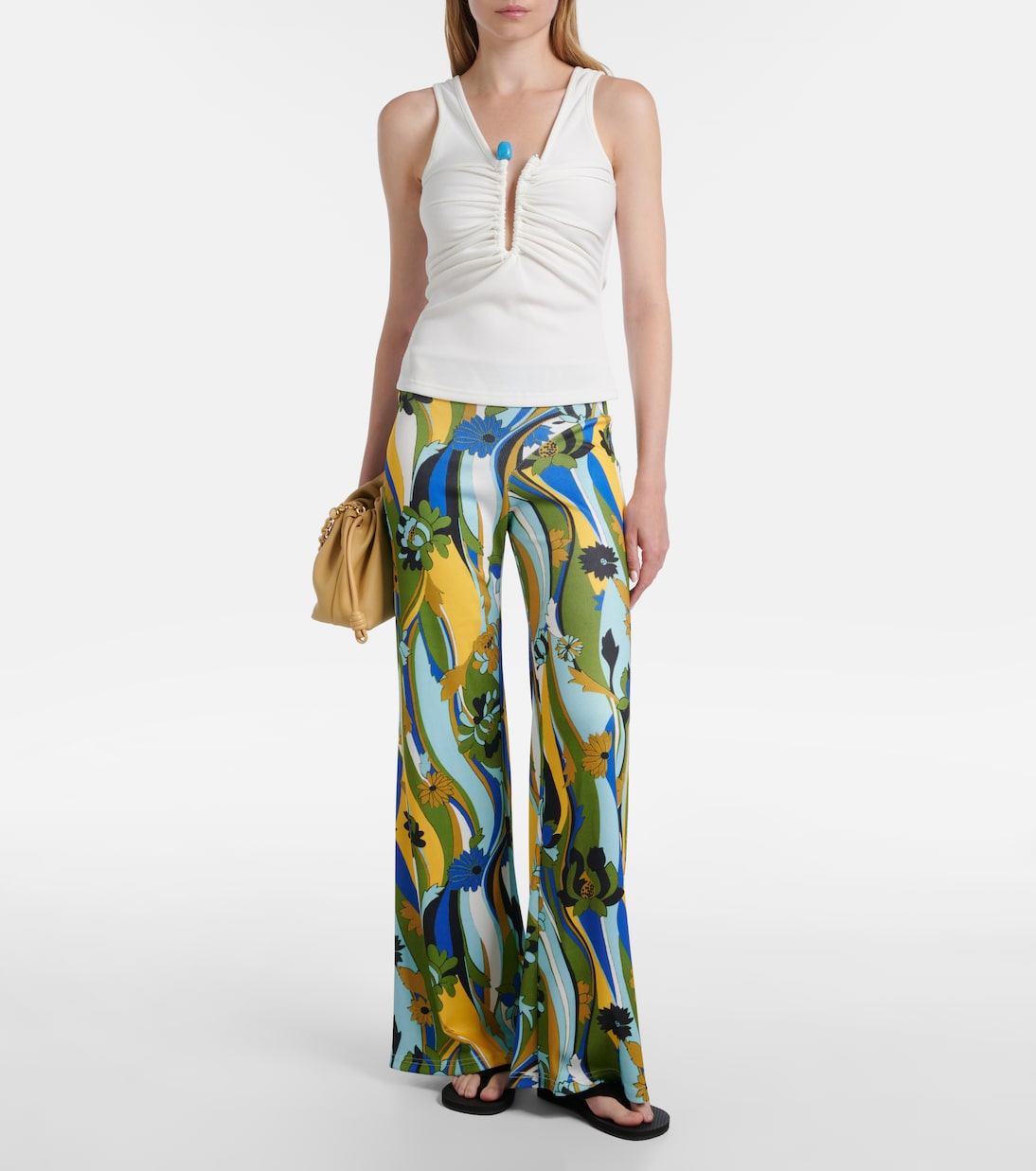 Crystal Pin embellished jersey tank top | Christopher Esber