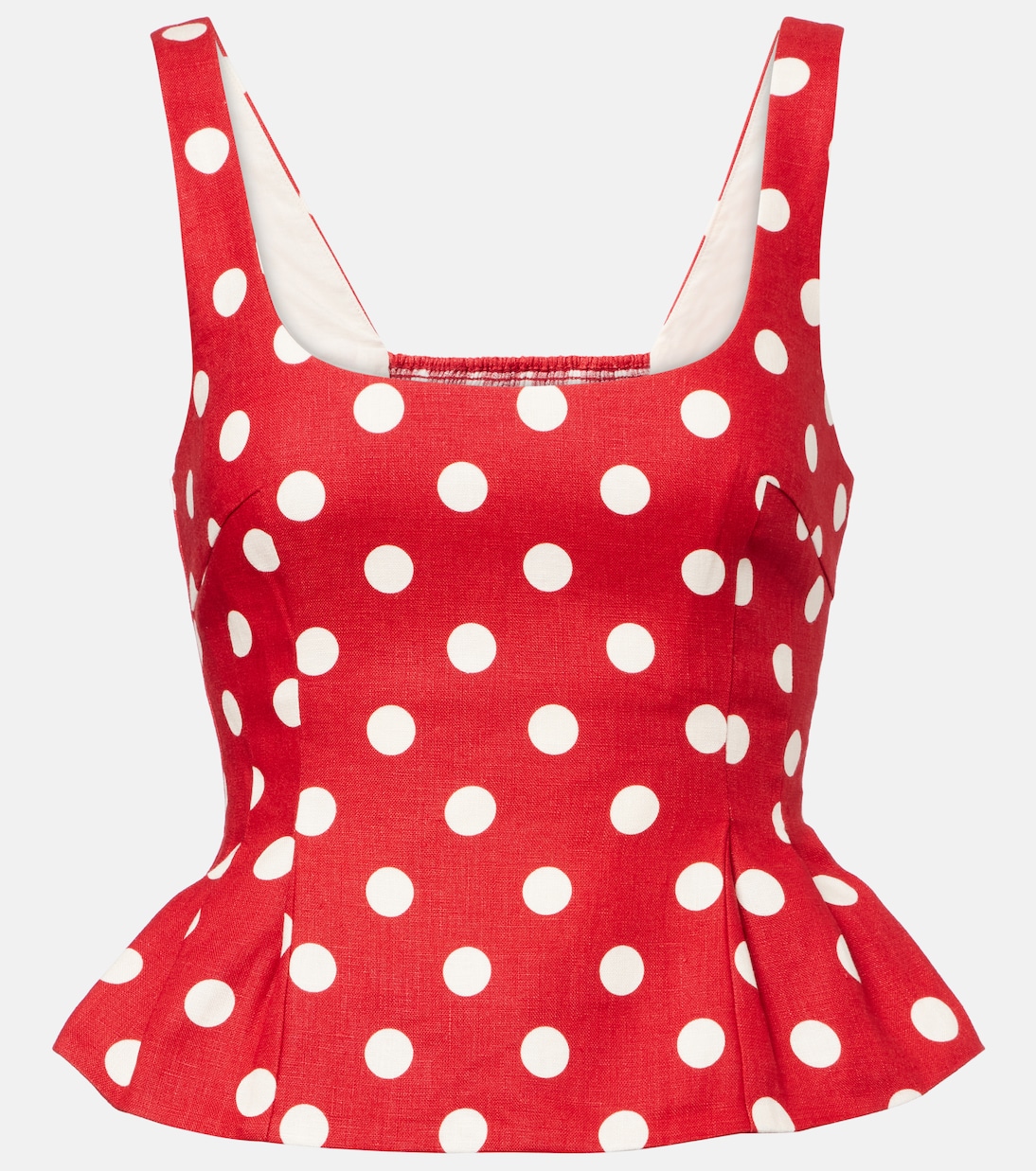 Rosalie polka-dot linen top | Posse
