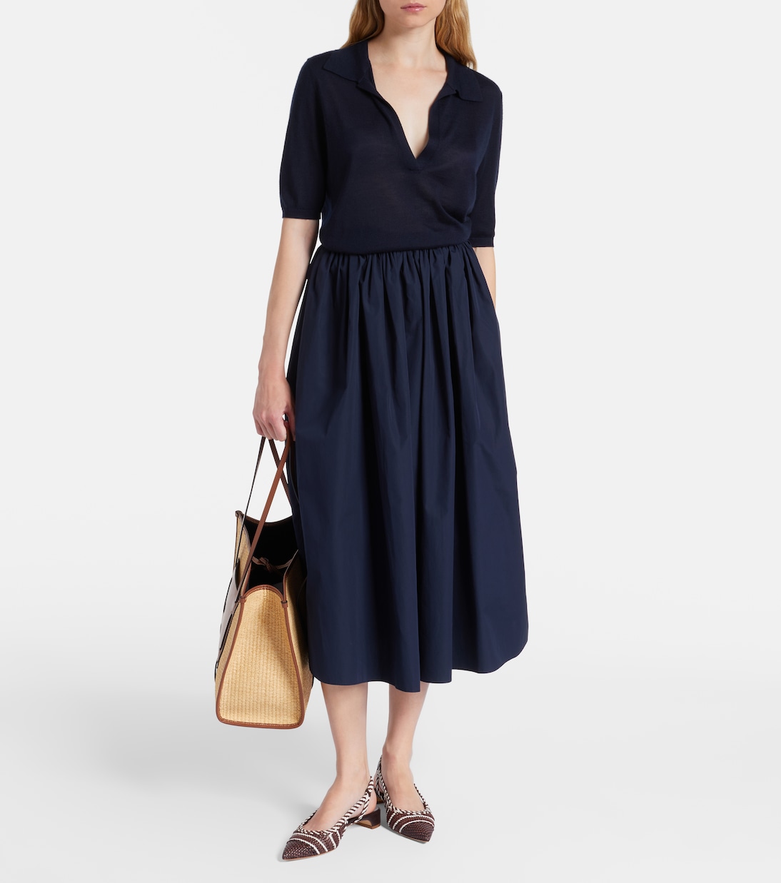 Cabas Capri en raphia et cuir | DeMellier
