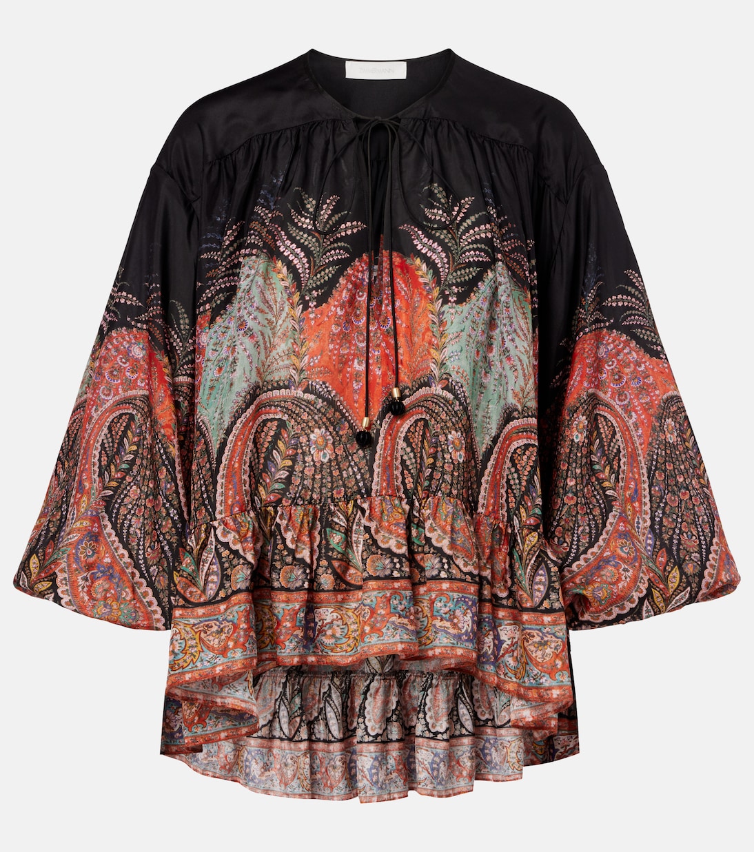 Top Rhiannon in seta con volant | Zimmermann