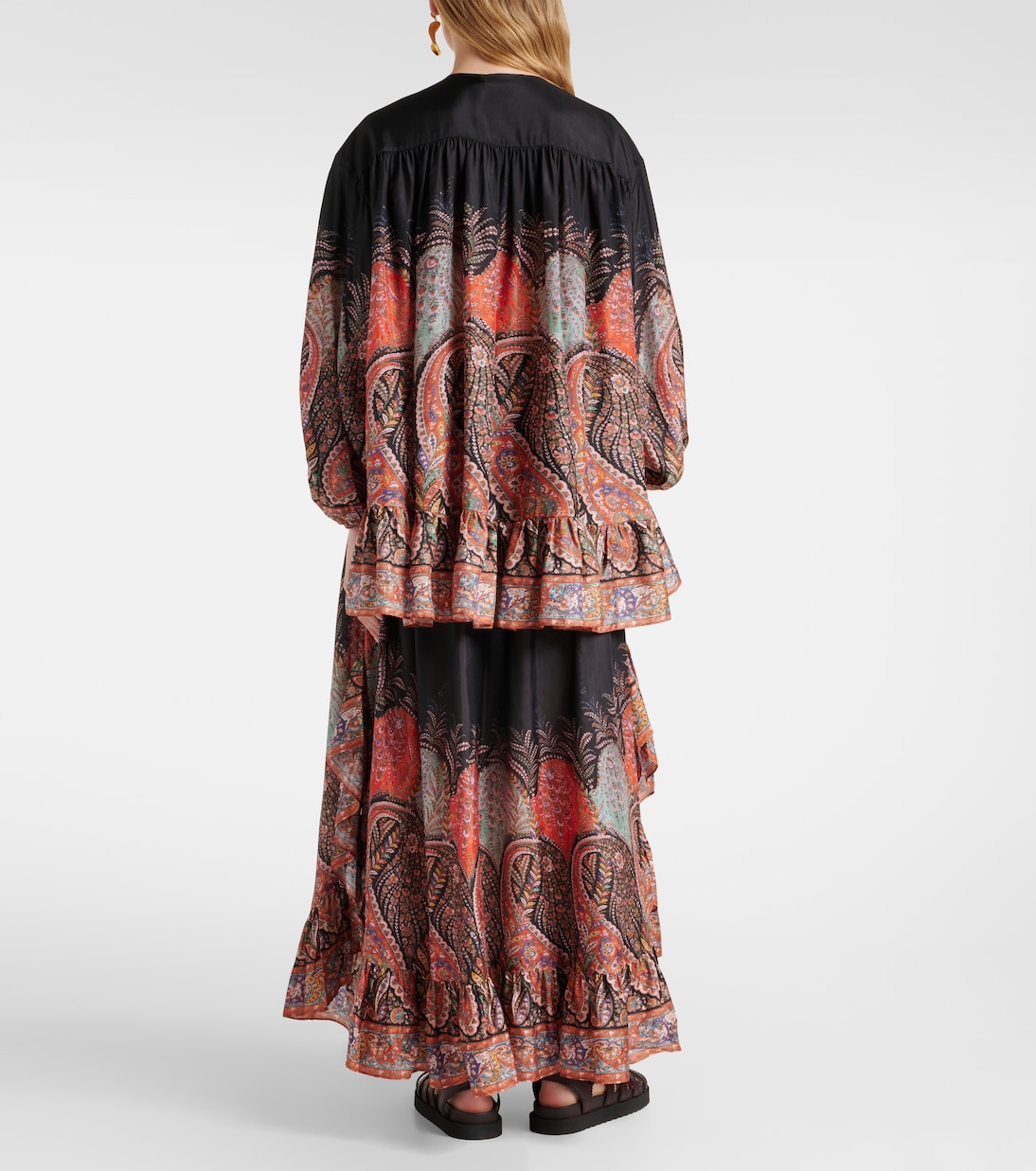 Top Rhiannon in seta con volant | Zimmermann