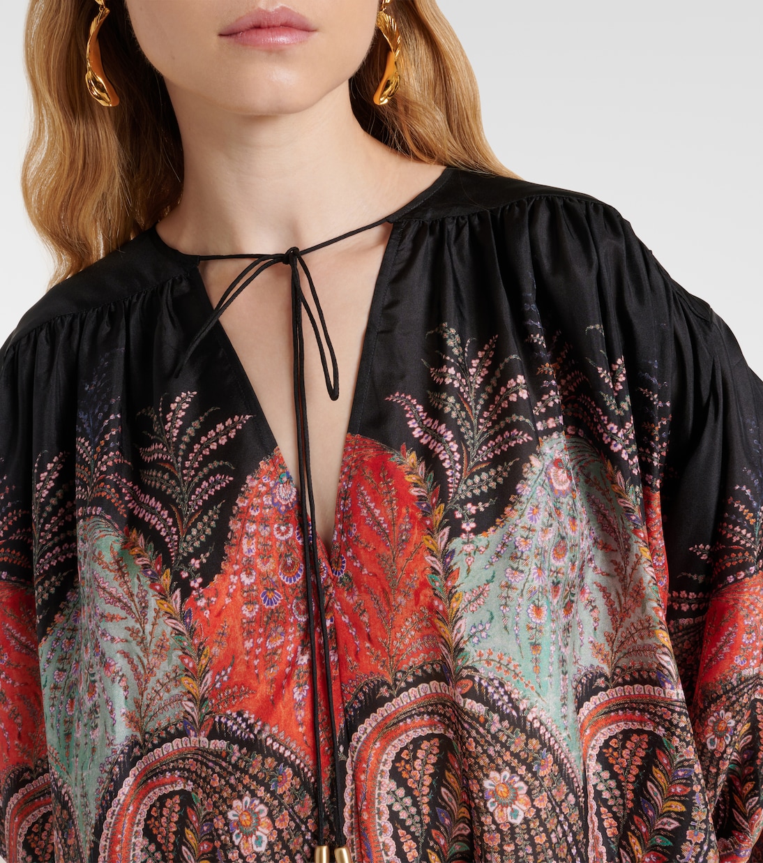 Top Rhiannon in seta con volant | Zimmermann