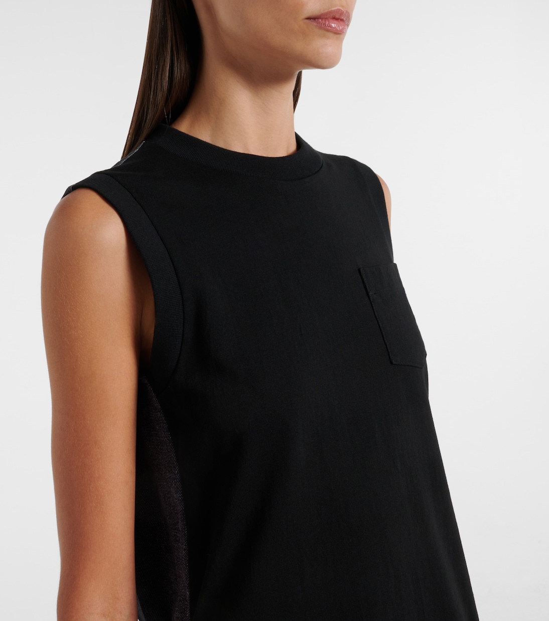 Knitted cotton minidress | Sacai