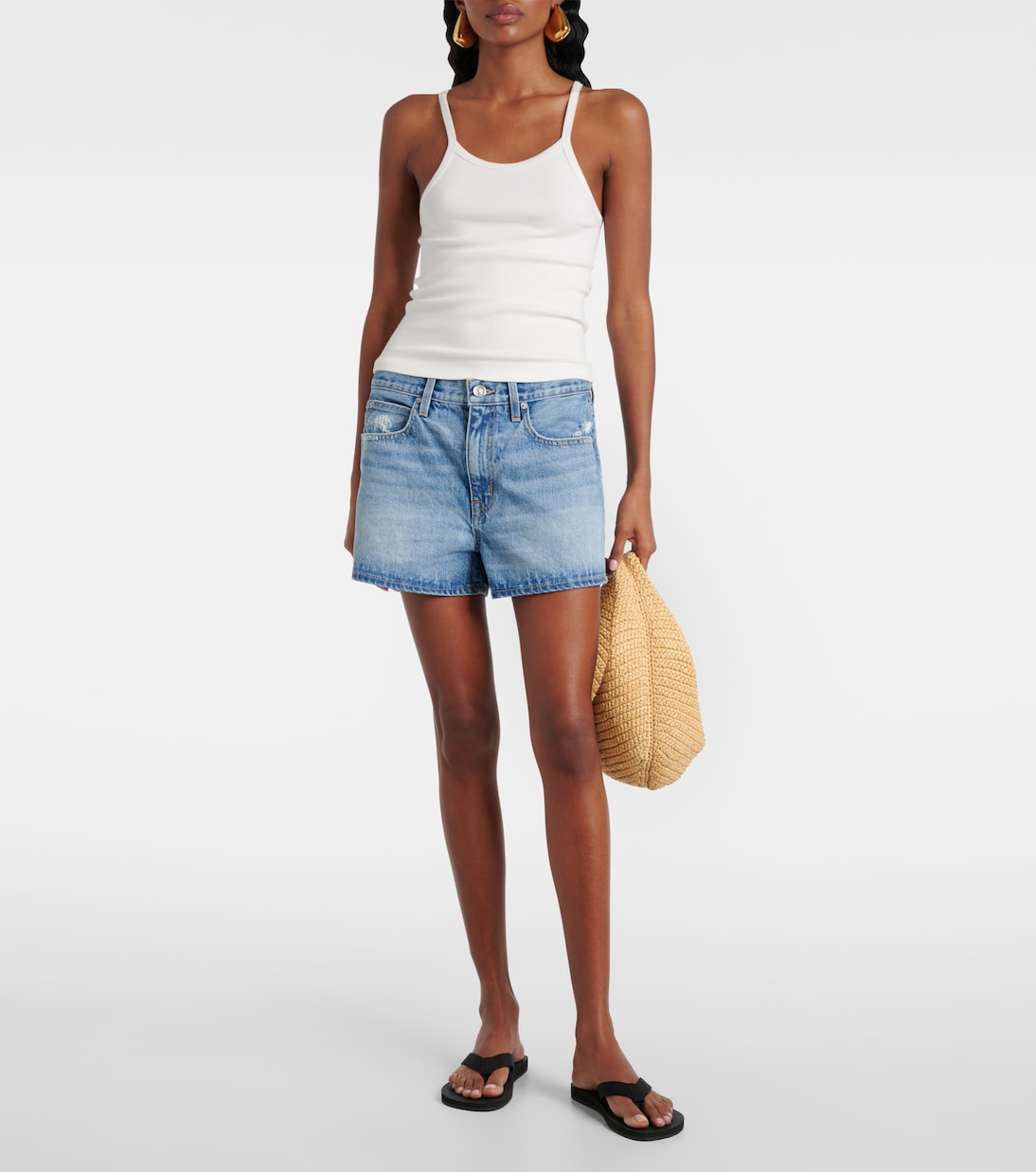 Mila mid-rise denim shorts | Slvrlake