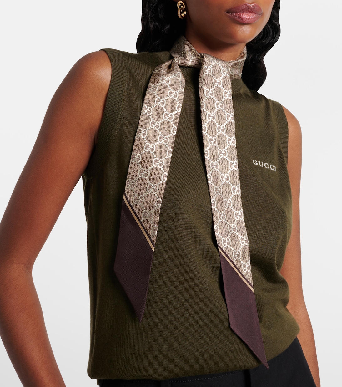 Foulard in seta GG | Gucci