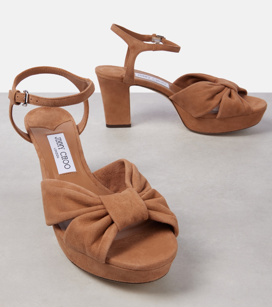 Sandalias con plataforma Heloise 80 de ante | Jimmy Choo