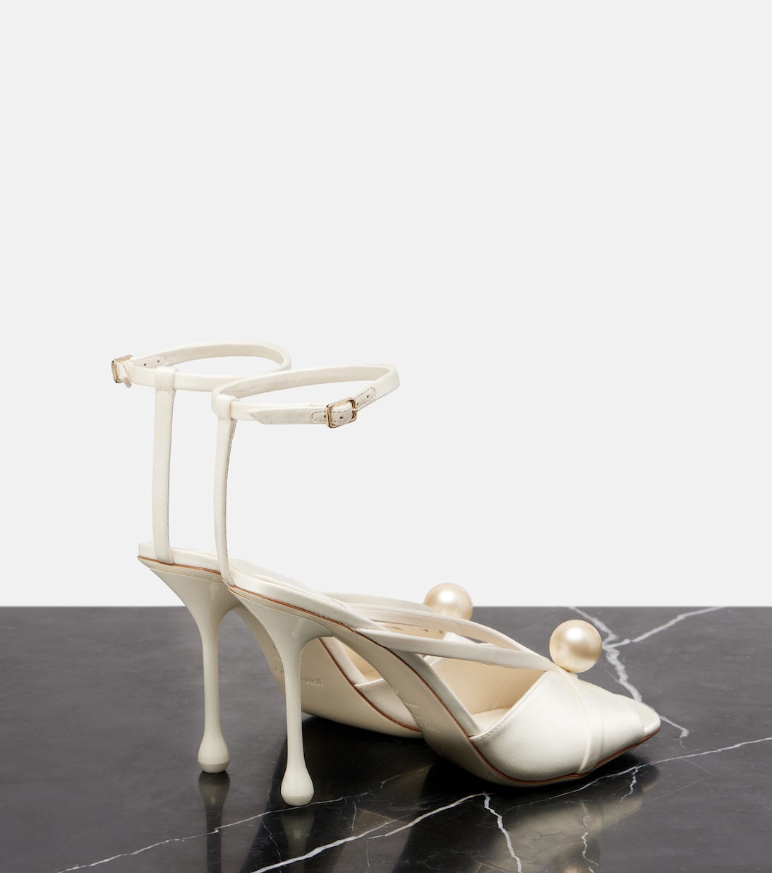 Siva 95 embellished satin sandals | Jimmy Choo
