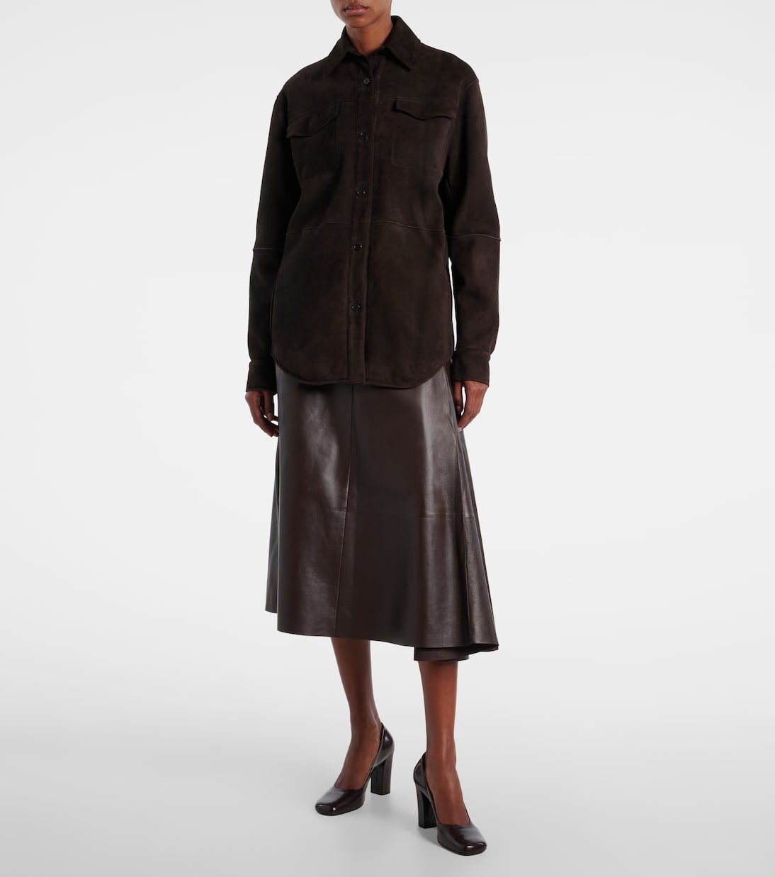Gwena suede overshirt | The Row