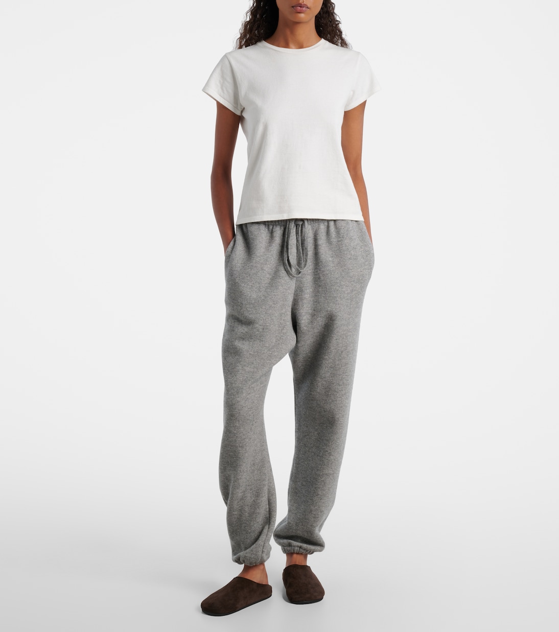 Pantaloni sportivi Teo in cashmere e cotone | The Row