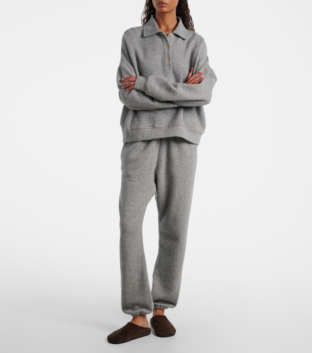 Pantaloni sportivi Teo in cashmere e cotone | The Row