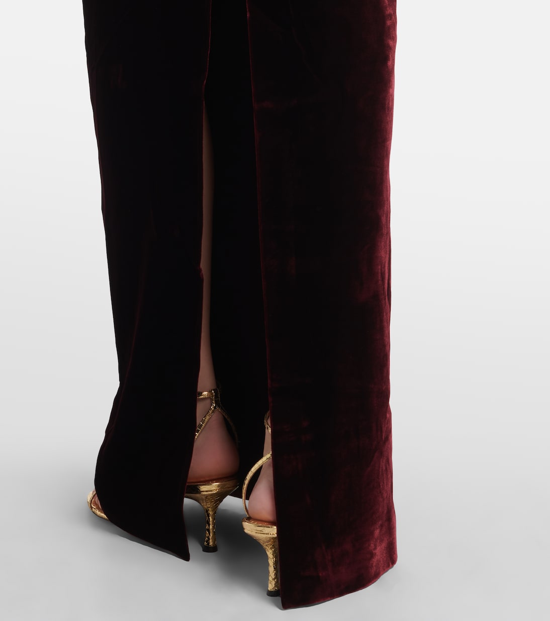 Scarf-detail velvet corset gown | Roland Mouret