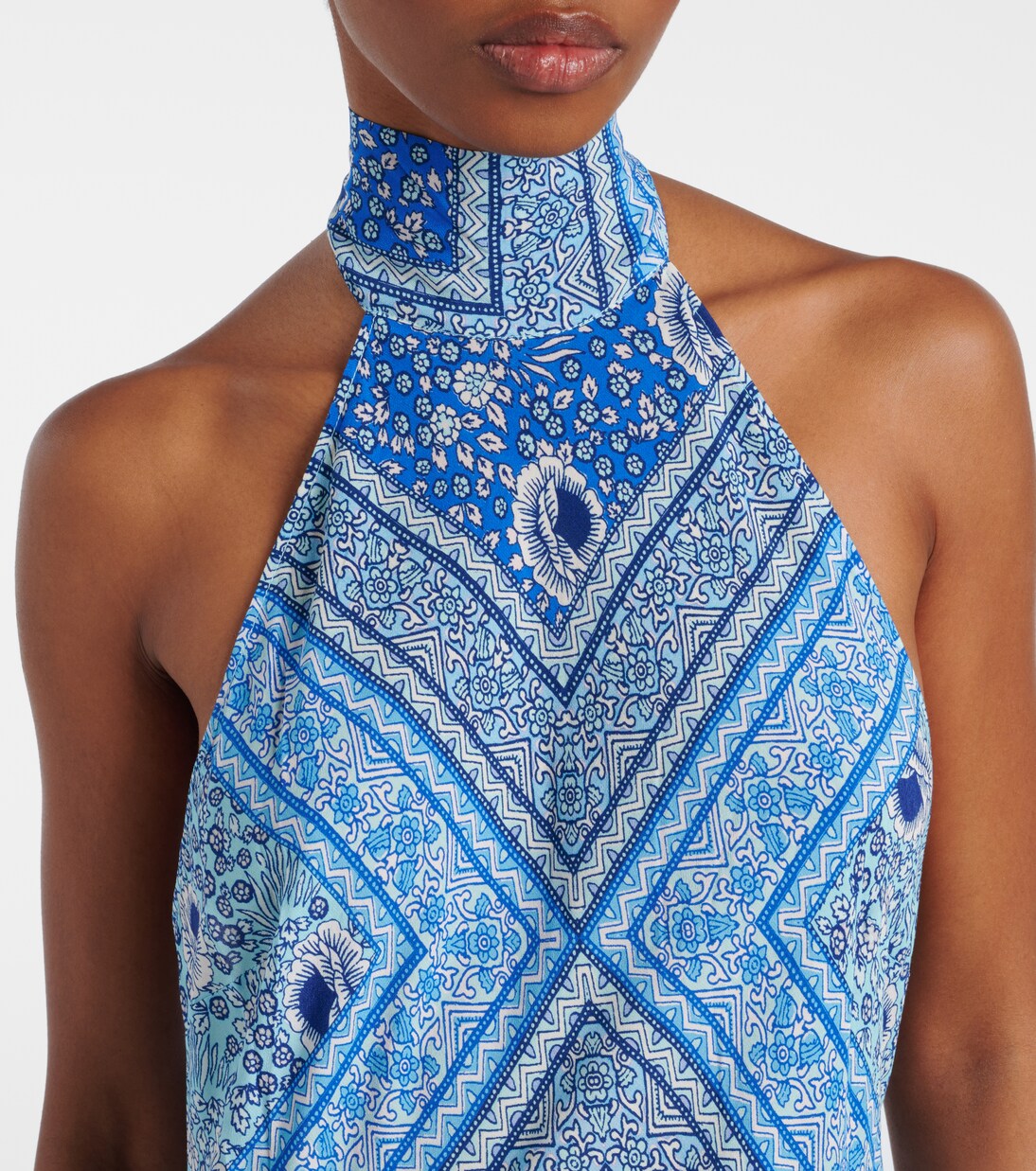 Maura printed satin maxi dress | Rixo