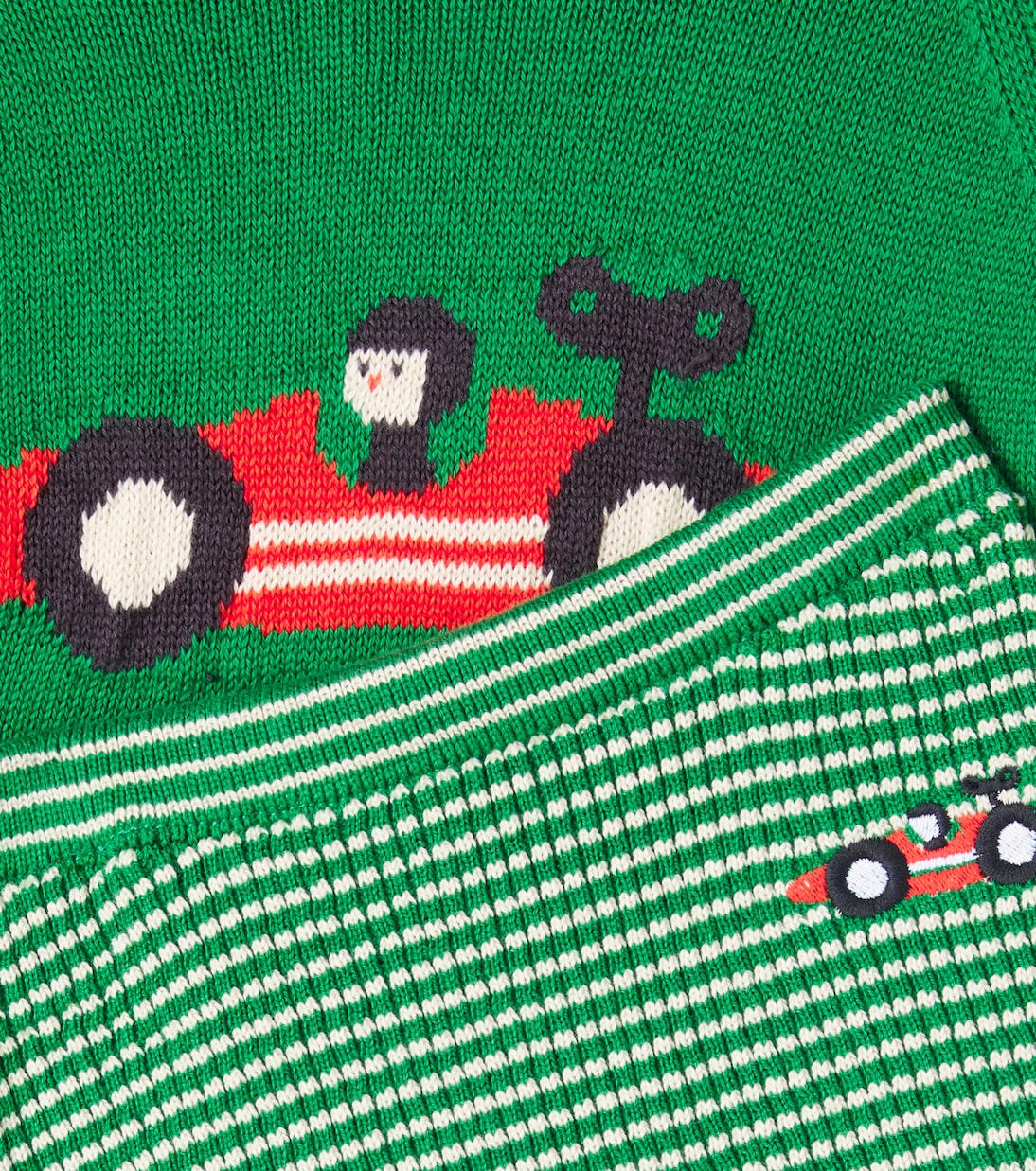 Bebé - set Race Car de jersey y pantalones a rayas | Bobo Choses