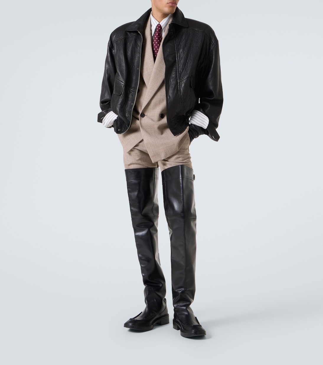 Leather bomber jacket  | Saint Laurent