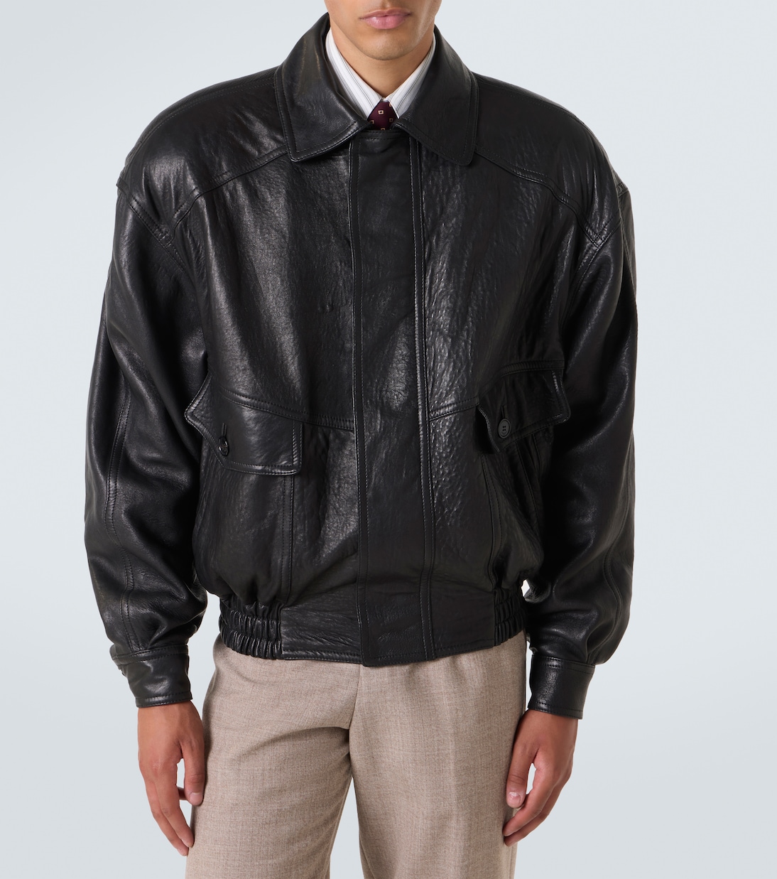 Leather bomber jacket  | Saint Laurent