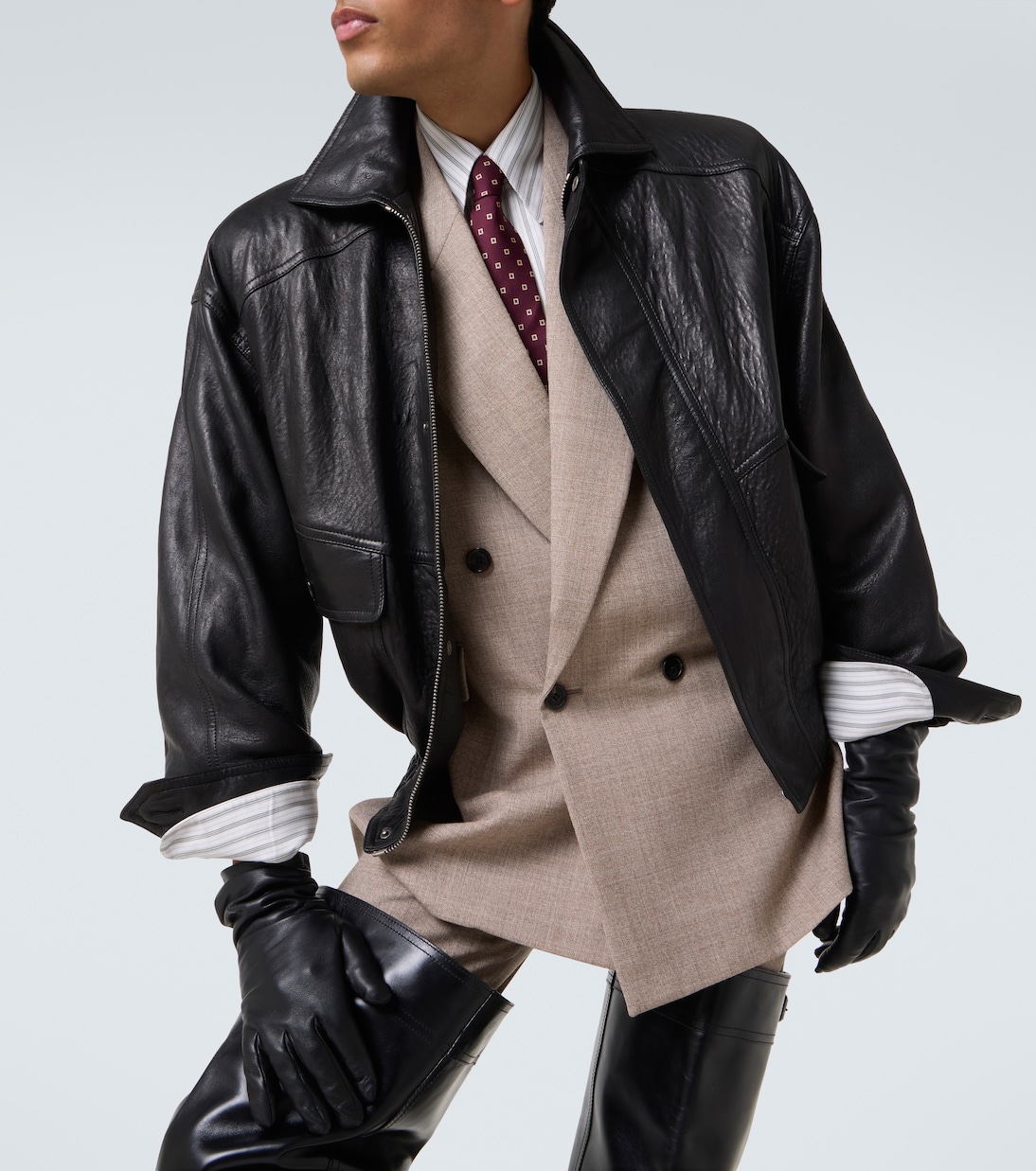 Leather bomber jacket  | Saint Laurent