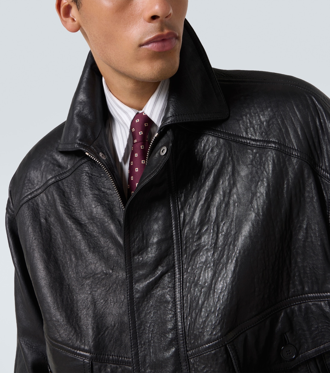 Leather bomber jacket  | Saint Laurent