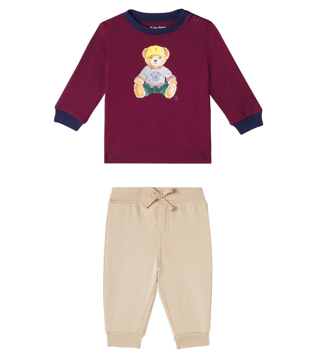 Baby Polo Bear sweatshirt and sweatpants set | Polo Ralph Lauren Kids