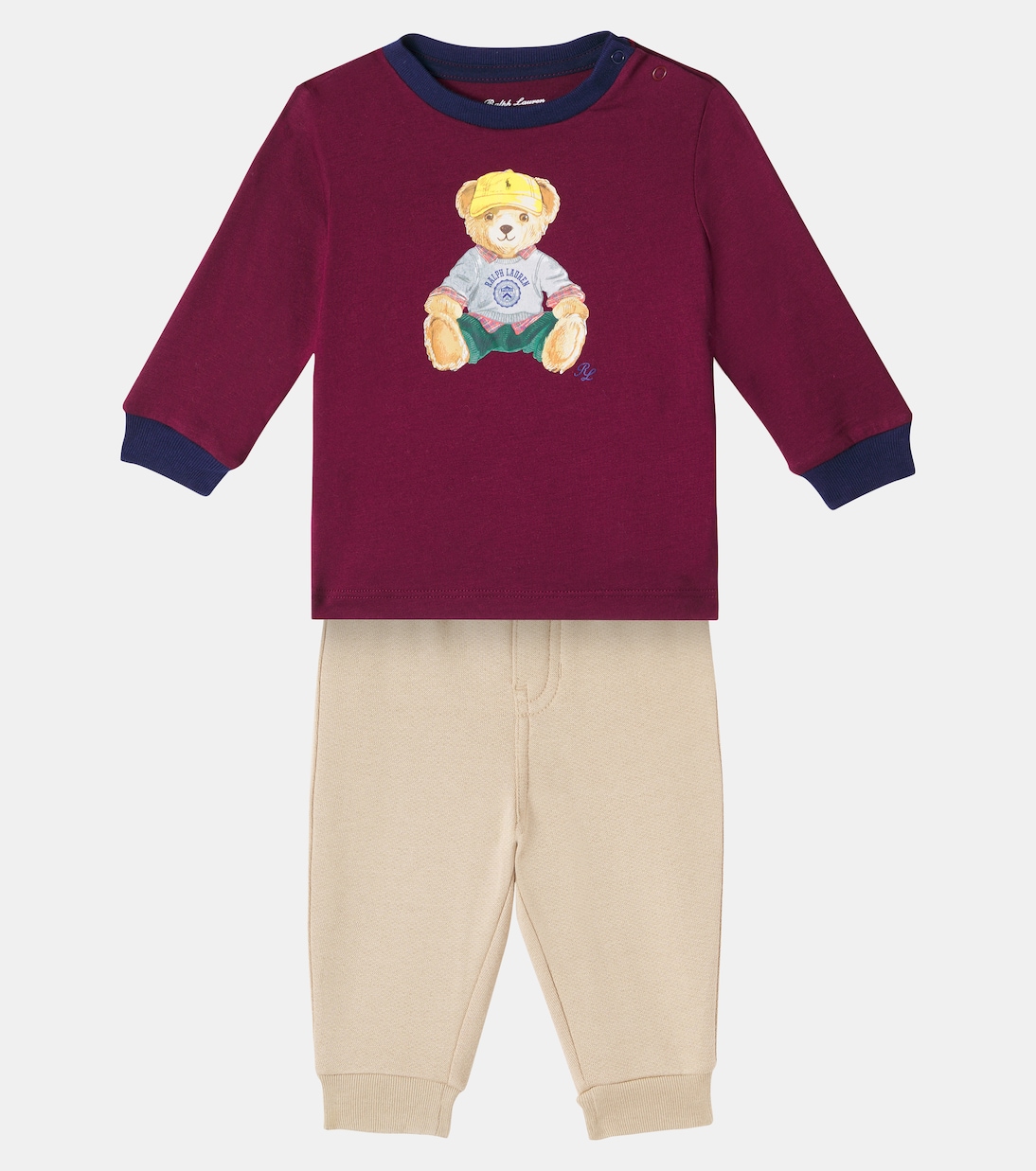 Baby Polo Bear sweatshirt and sweatpants set | Polo Ralph Lauren Kids