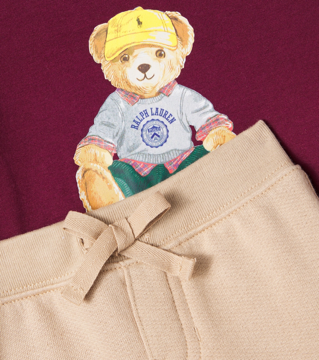 Baby Polo Bear sweatshirt and sweatpants set | Polo Ralph Lauren Kids