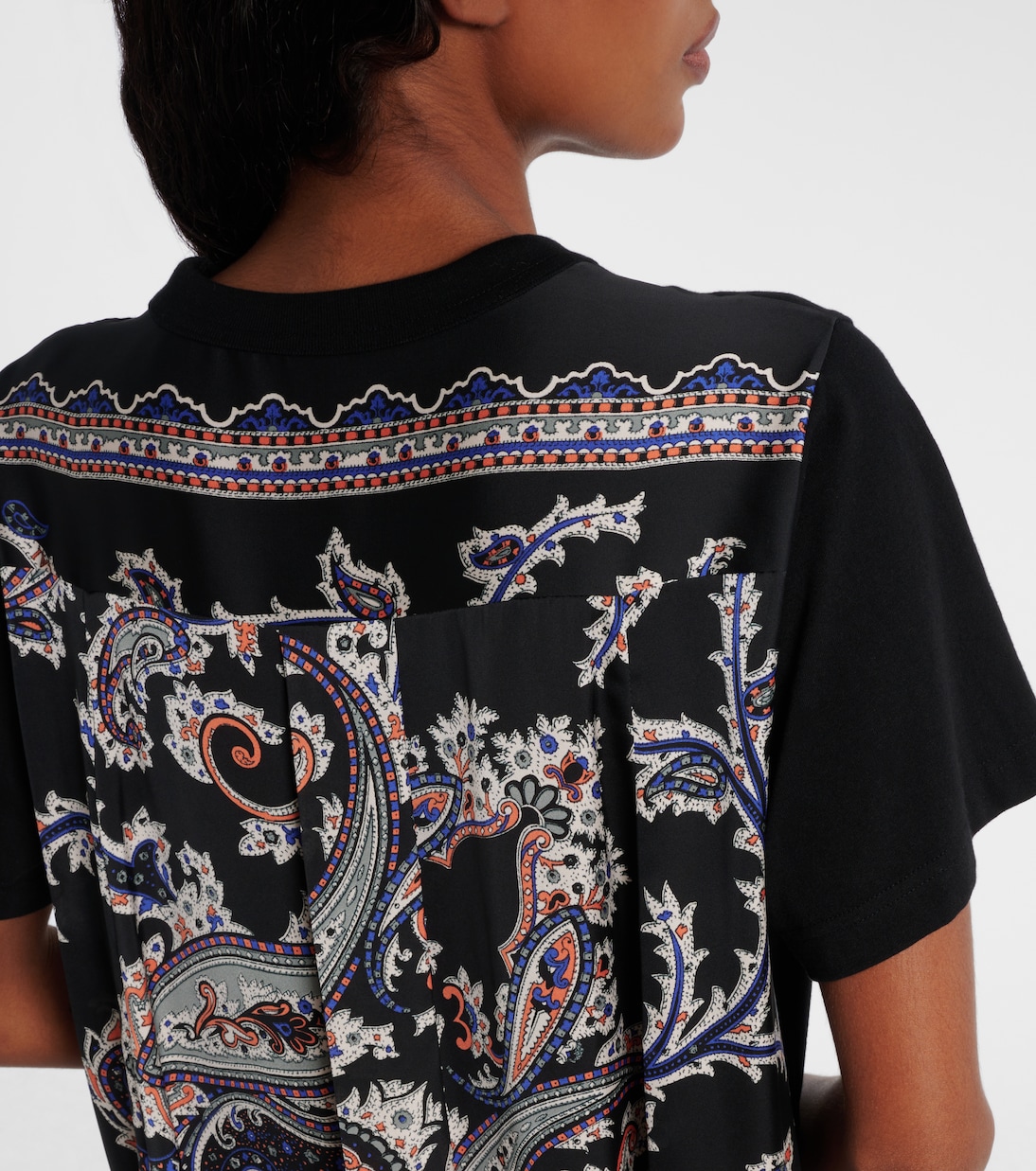 Miniabito in maglia di cotone con stampa floreale | Sacai