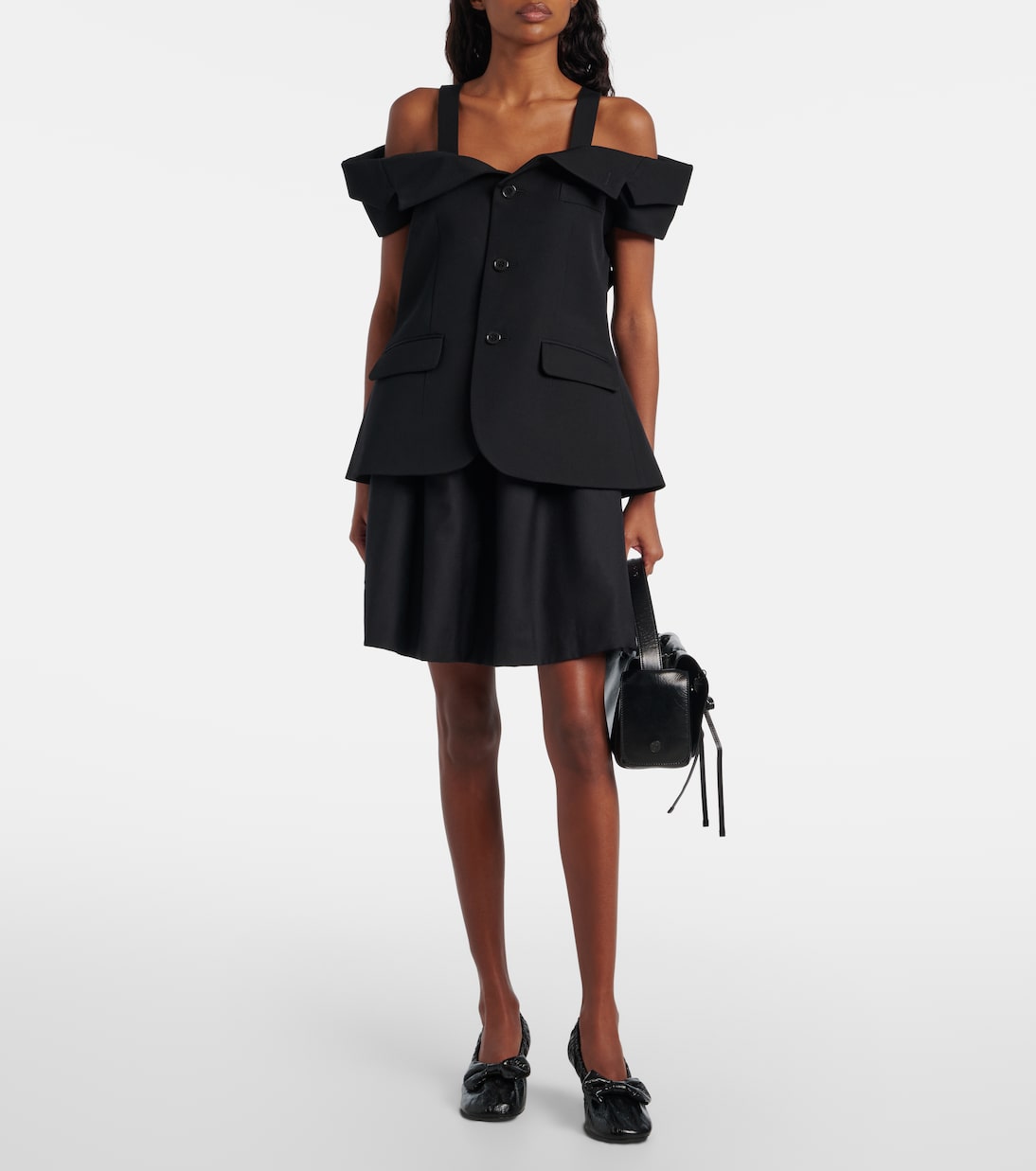 Cutout wool top  | Noir Kei Ninomiya