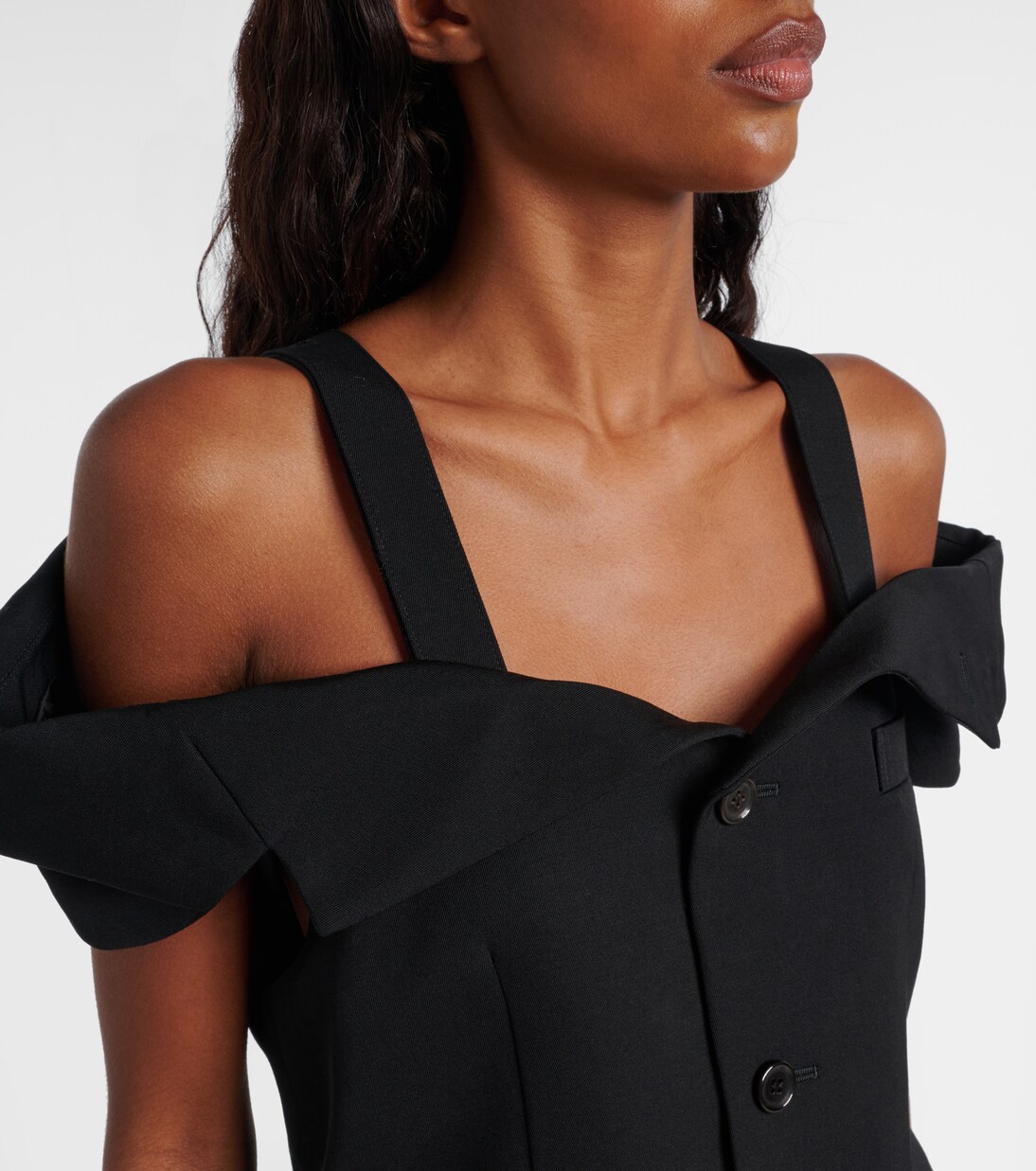 Cutout wool top  | Noir Kei Ninomiya