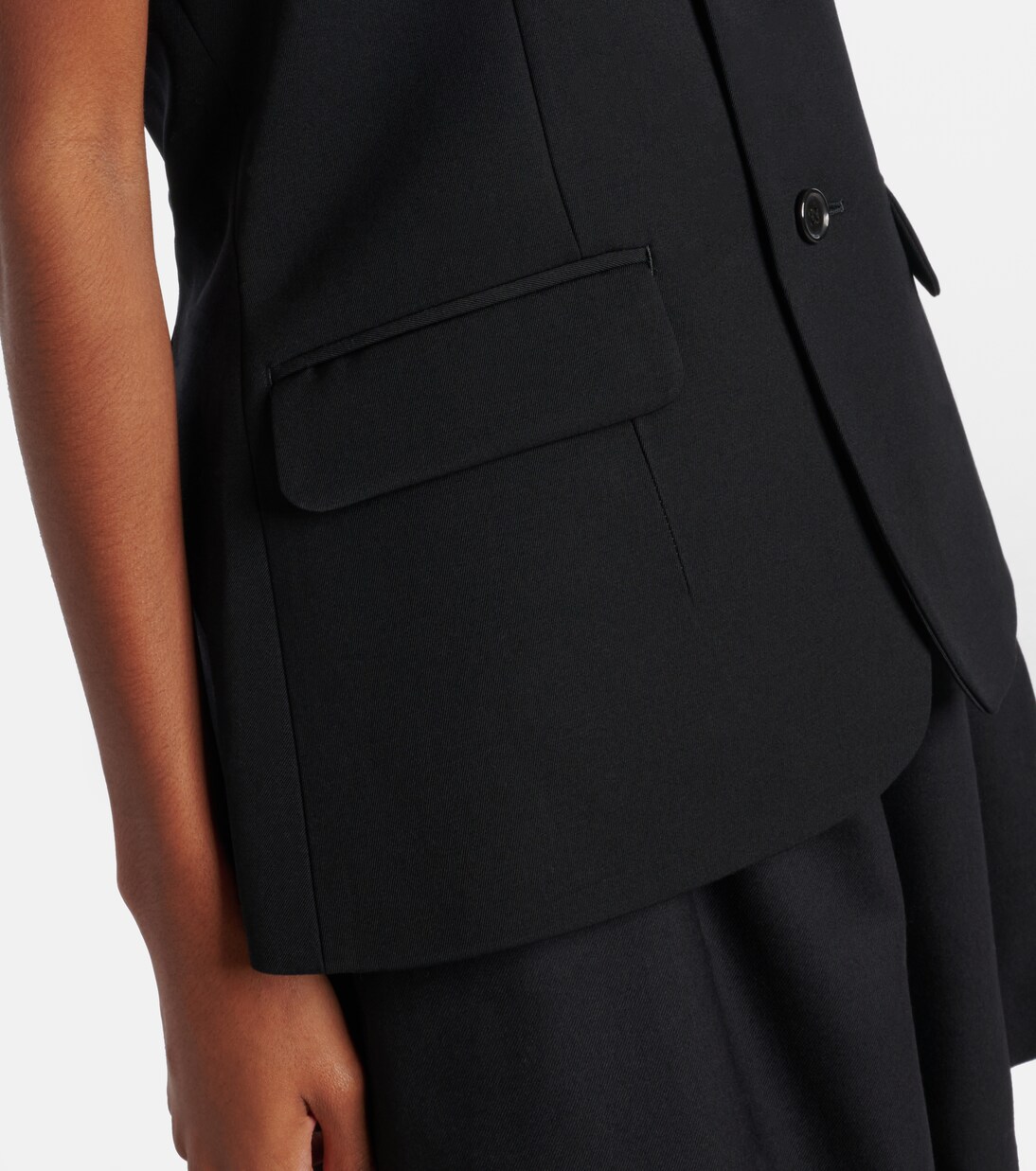 Cutout wool top  | Noir Kei Ninomiya