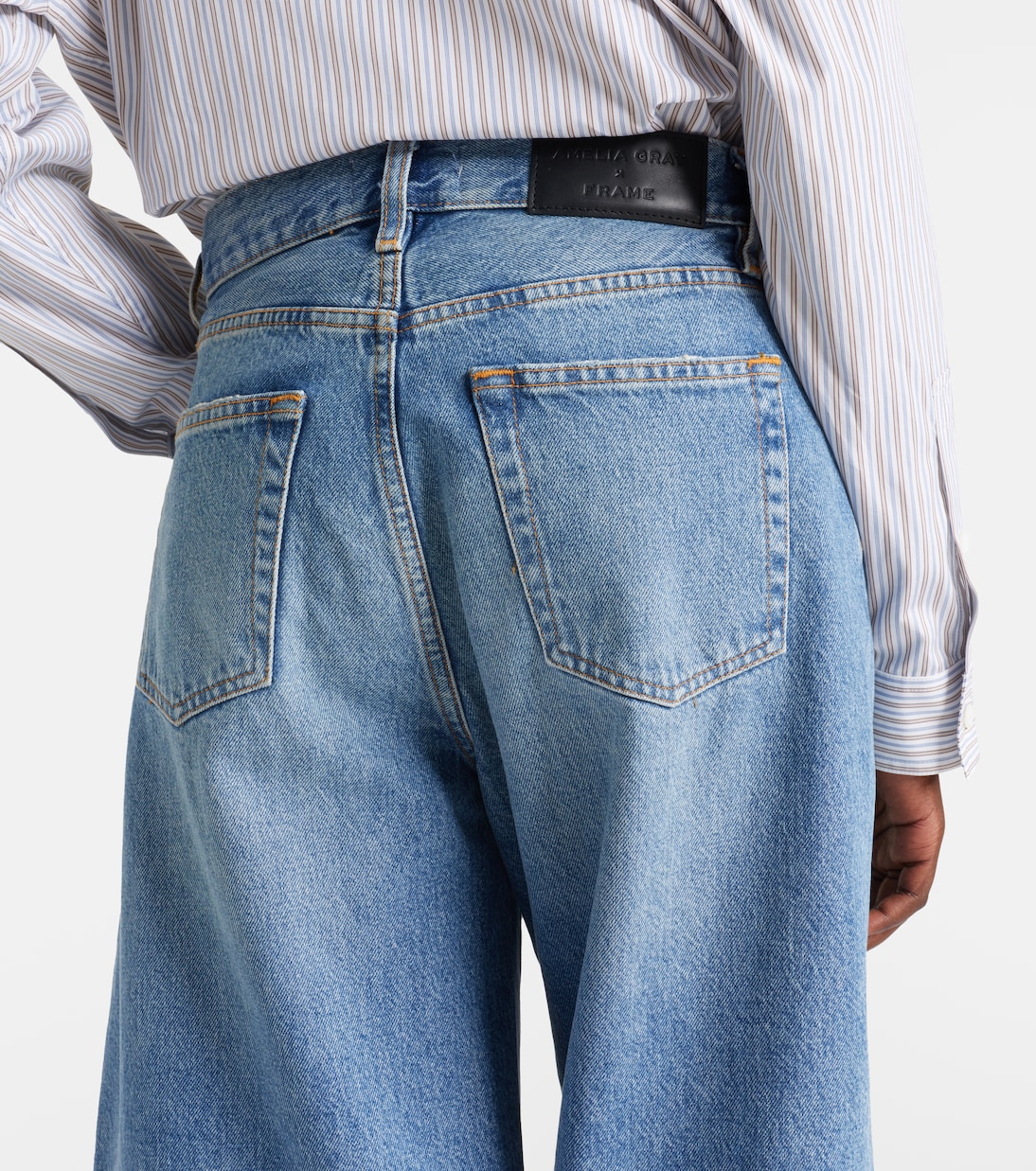 Shorts de denim Jort de tiro alto | Frame