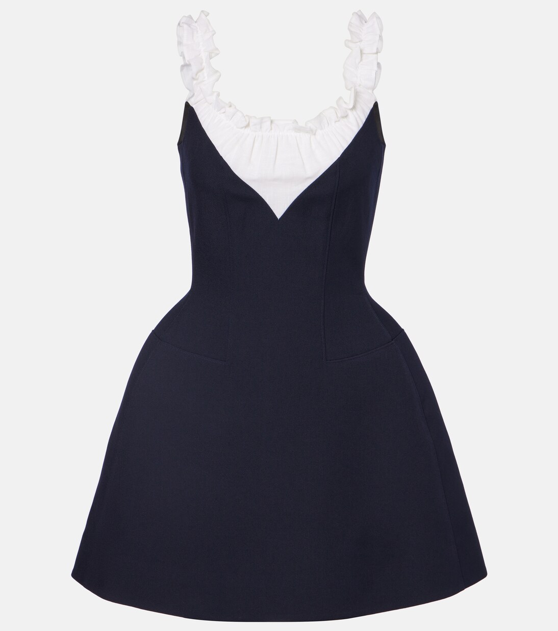 Ruffled wool and silk minidress | Shushu/Tong