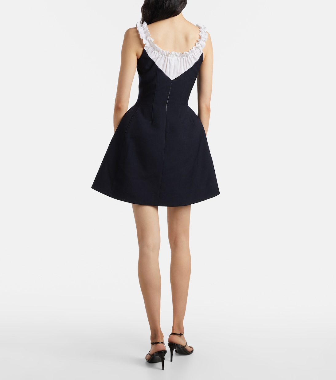 Ruffled wool and silk minidress | Shushu/Tong