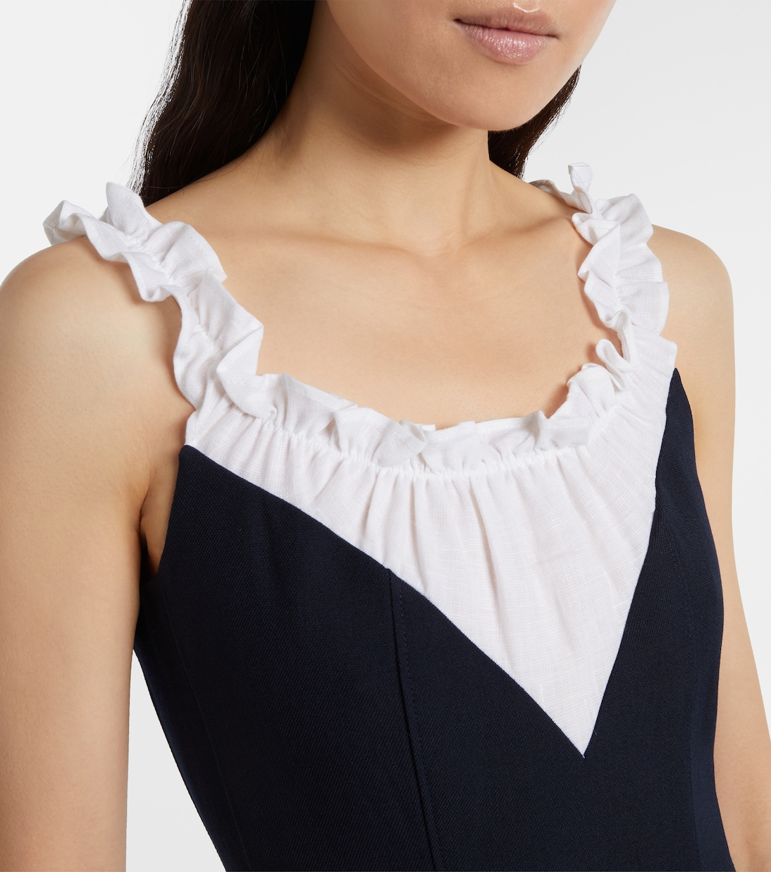 Ruffled wool and silk minidress | Shushu/Tong