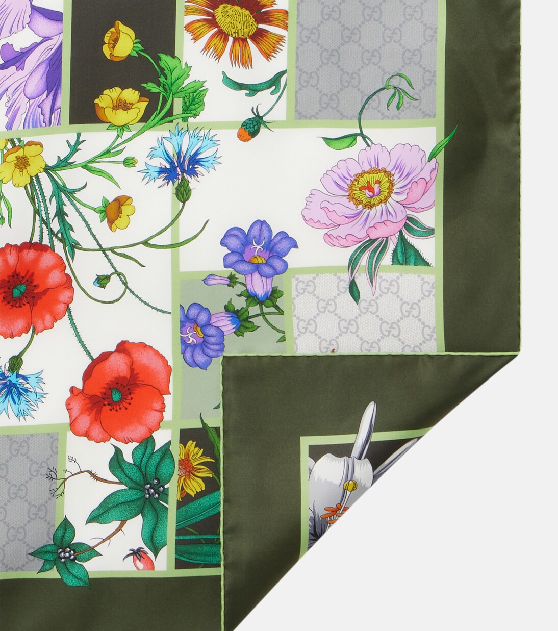 Printed silk twill scarf | Gucci