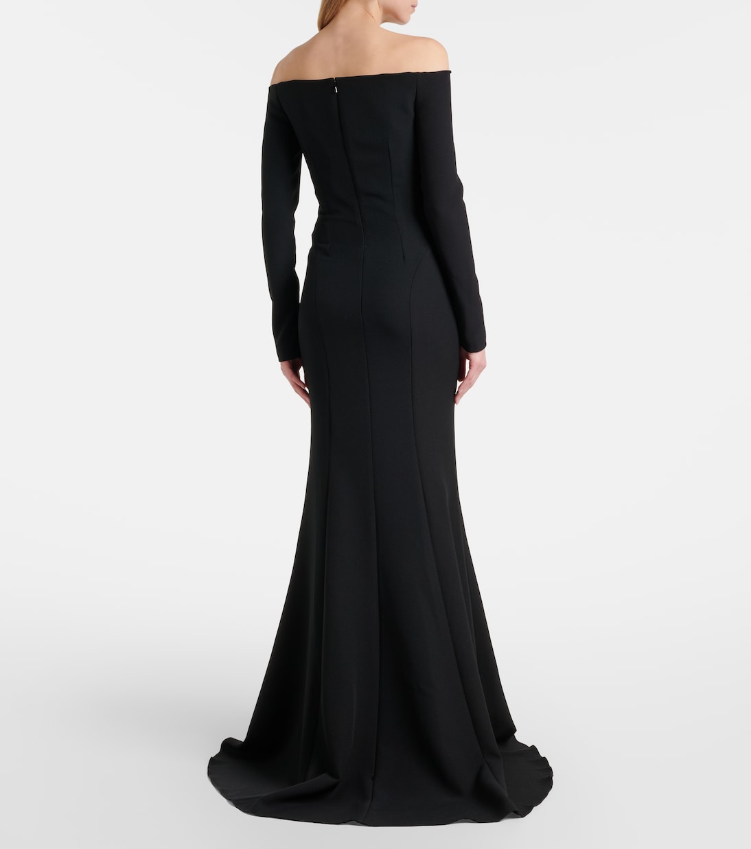 Rory floral-appliqué crêpe gown | Safiyaa