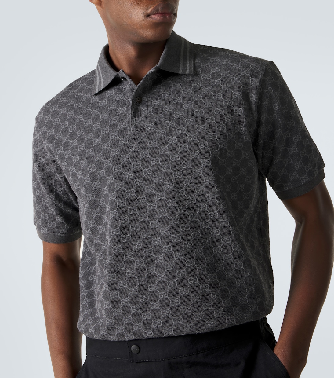 GG棉质珠地布提花Polo衫 | Gucci