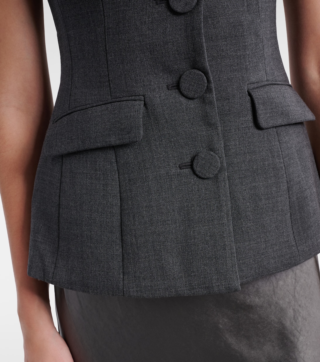 Robe Peplum en satin | Self-Portrait