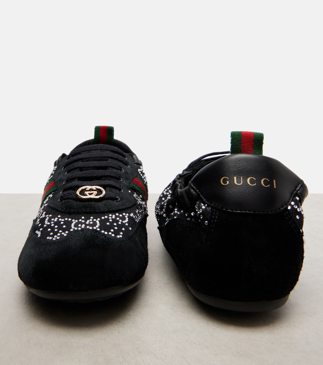 Gucci Shift suede-trimmed sneakers | Gucci