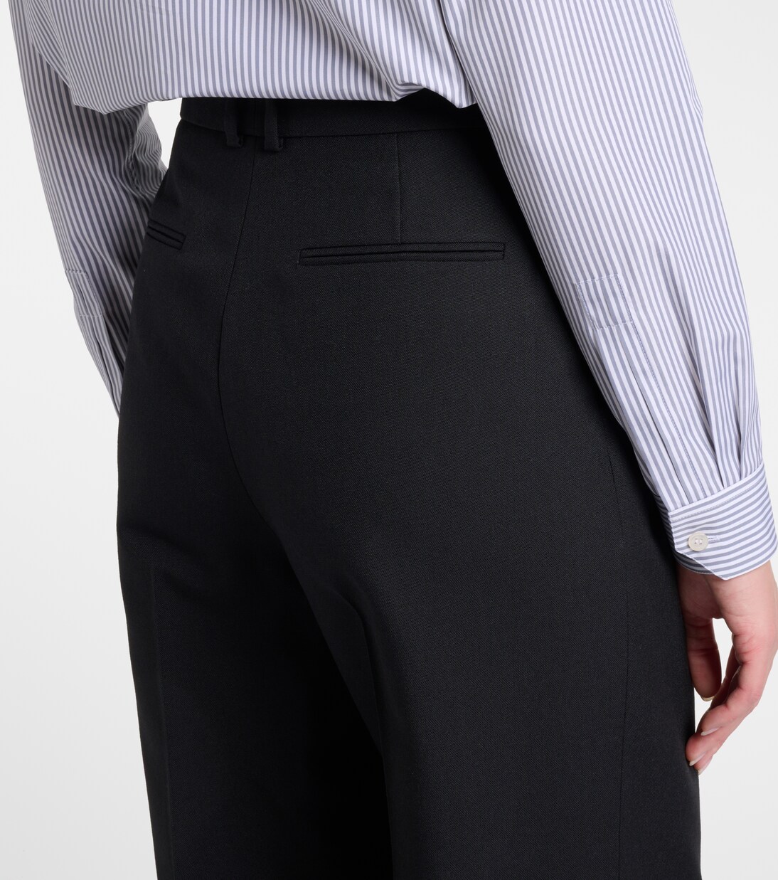 Mid-rise wool straight pants | Saint Laurent