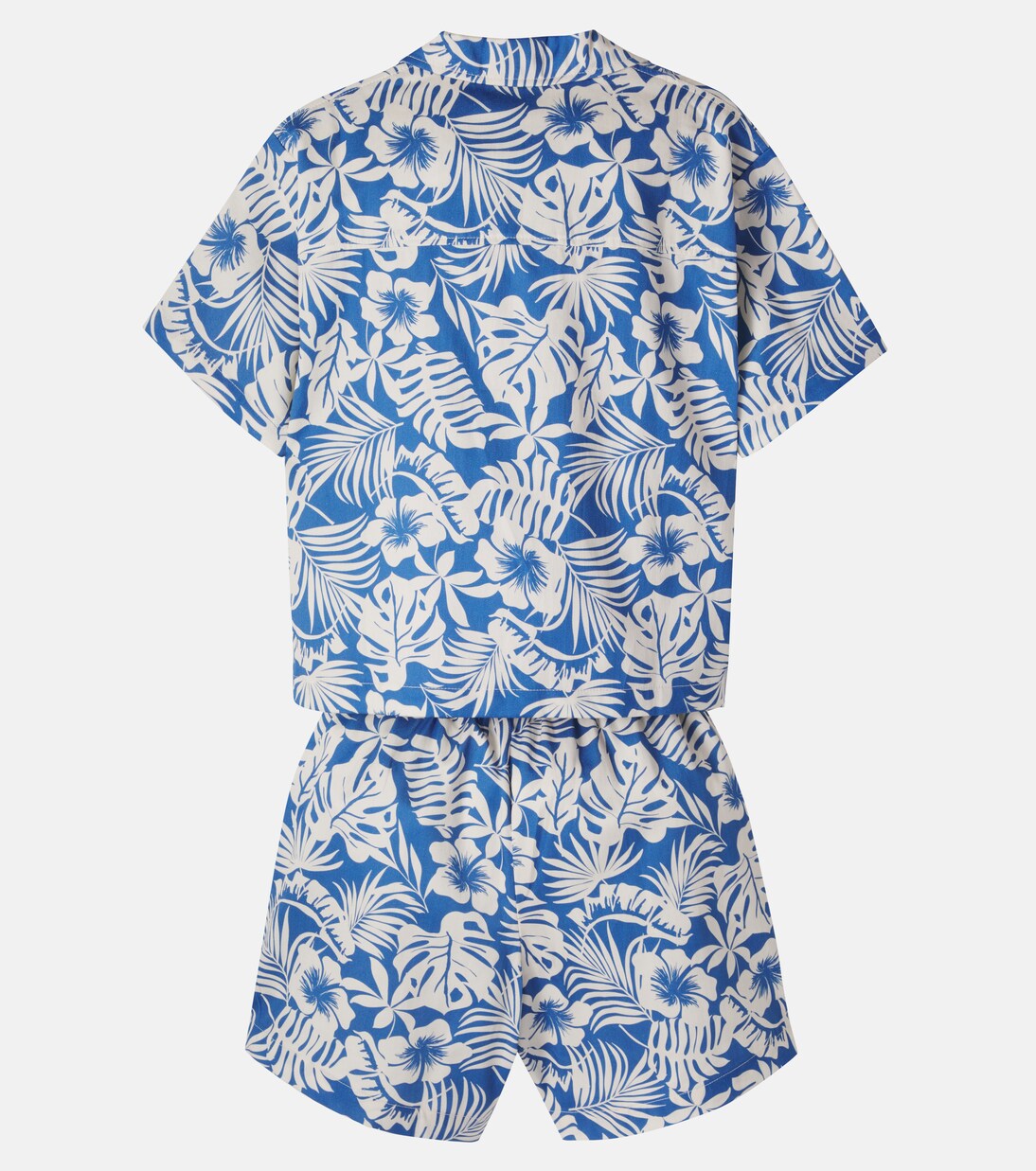 Garden printed cotton shirt and shorts set | The New Society