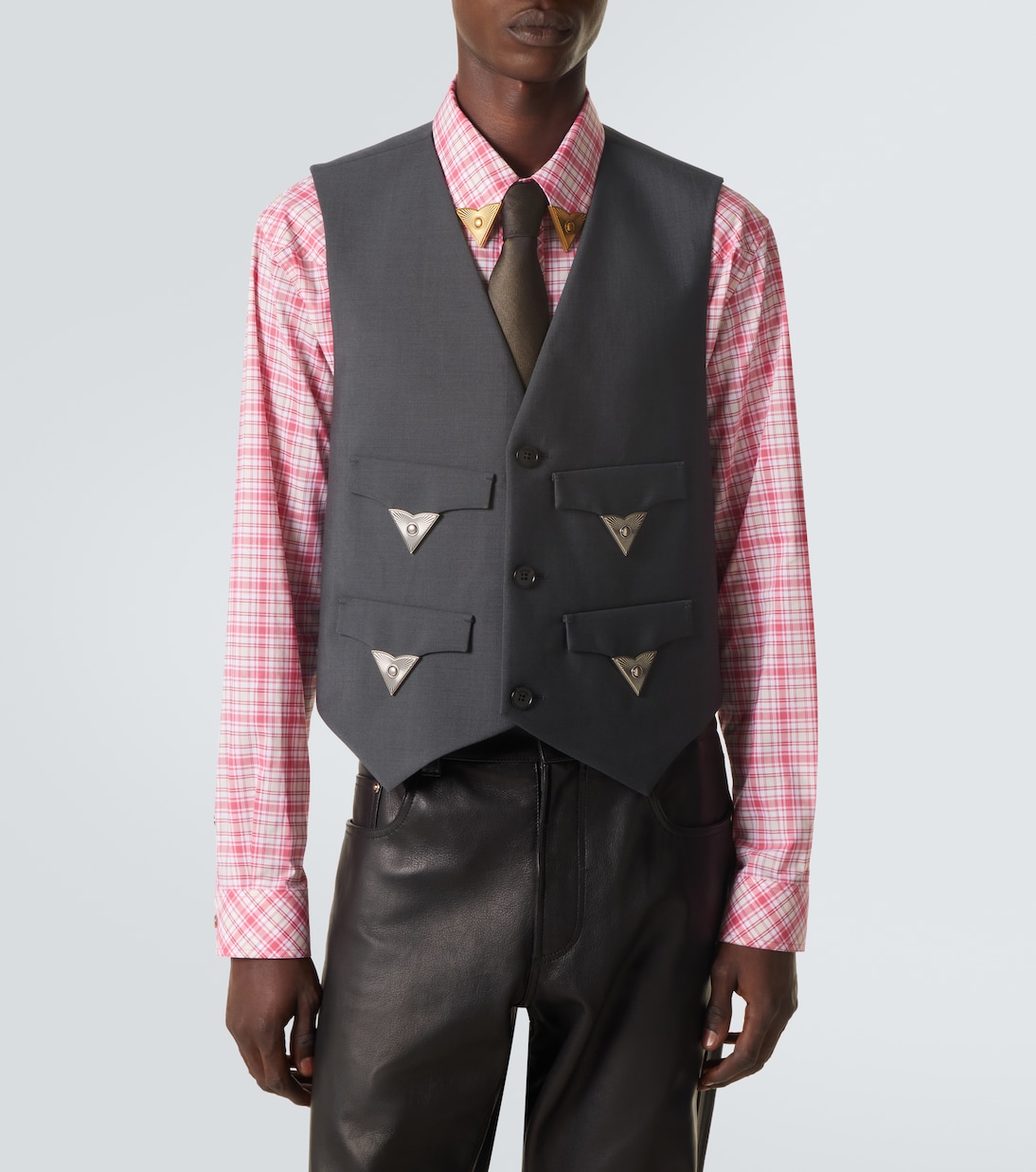 Gilet en laine et mohair à ornements | Versace