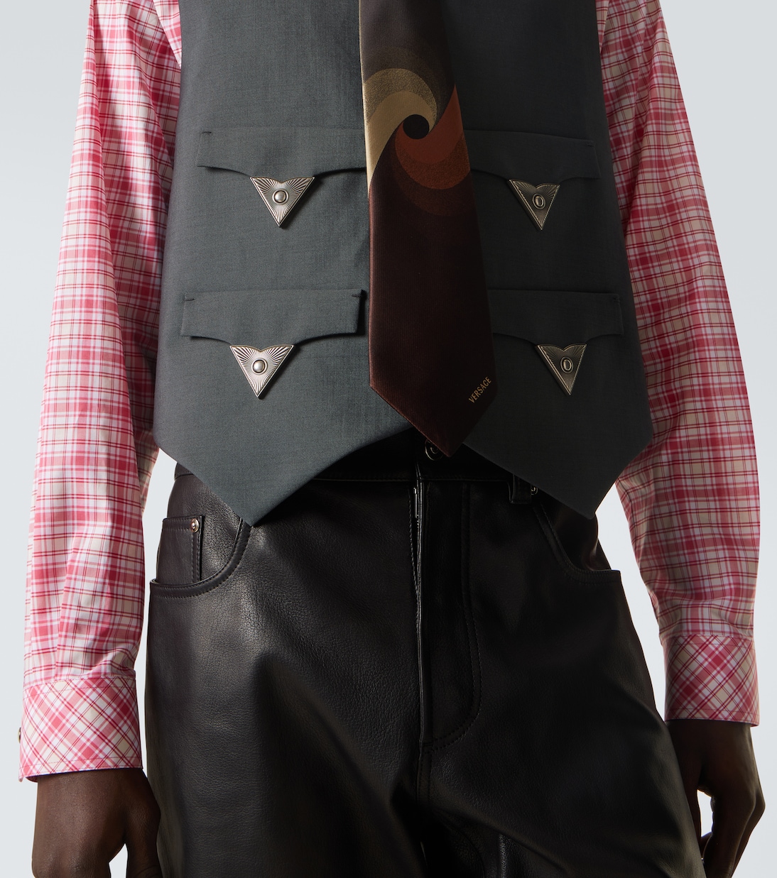 Gilet en laine et mohair à ornements | Versace