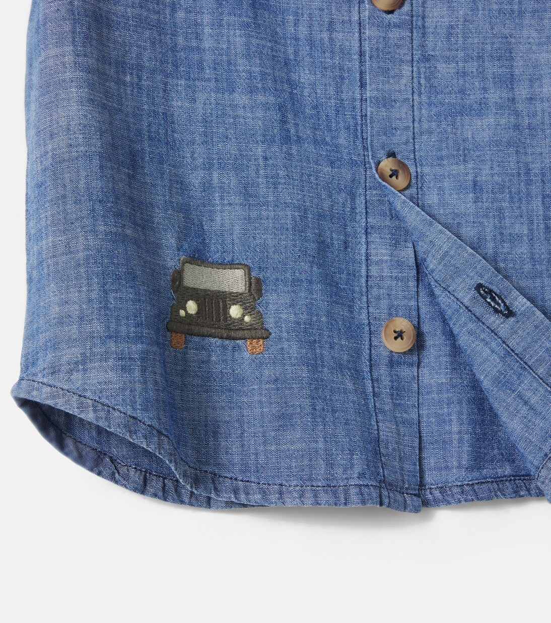 Ludon embroidered cotton bowling shirt | Donsje