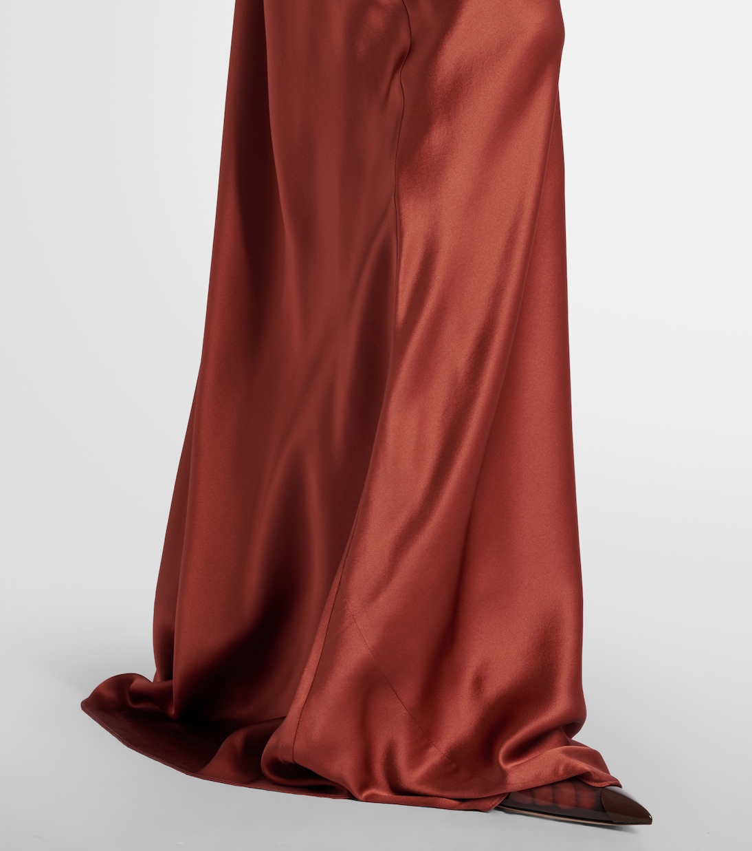 Draped silk charmeuse bustier gown | The Sei