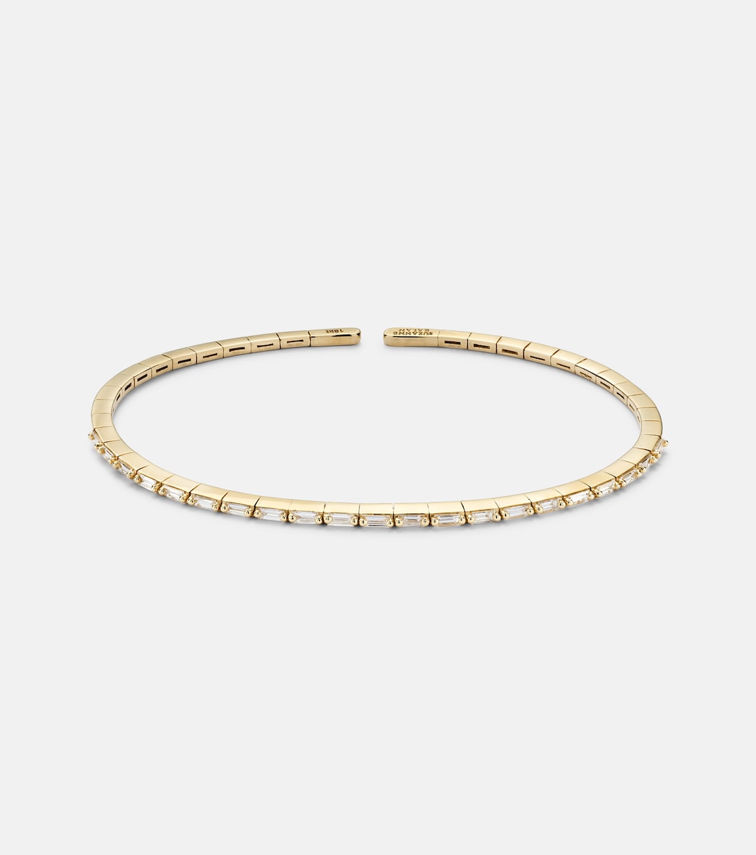 Bracciale a fascia in oro 18kt con diamanti, design moderno per giovani