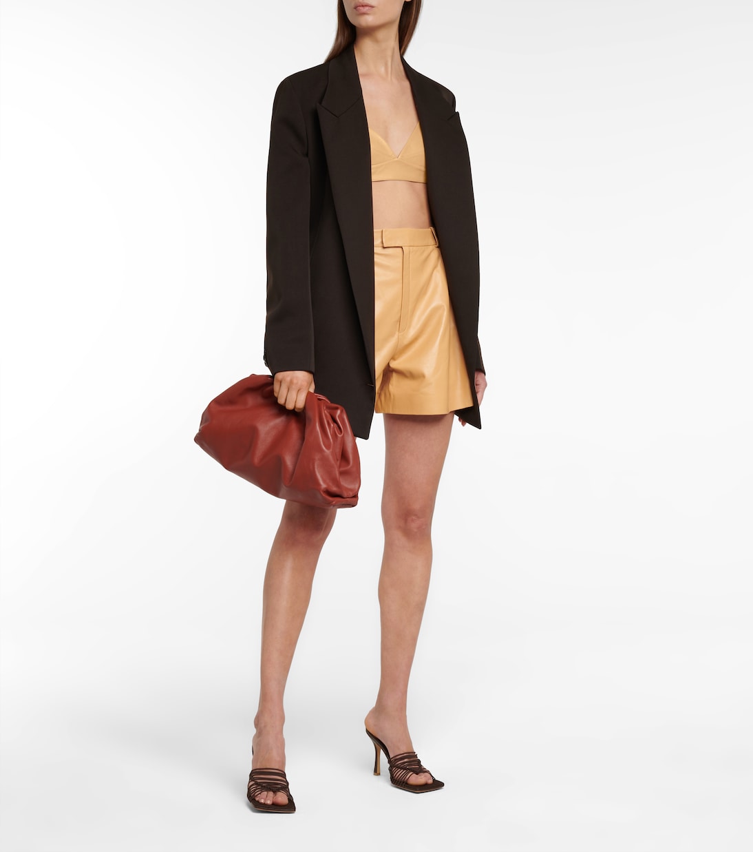 Leather bralette | Zeynep Arçay
