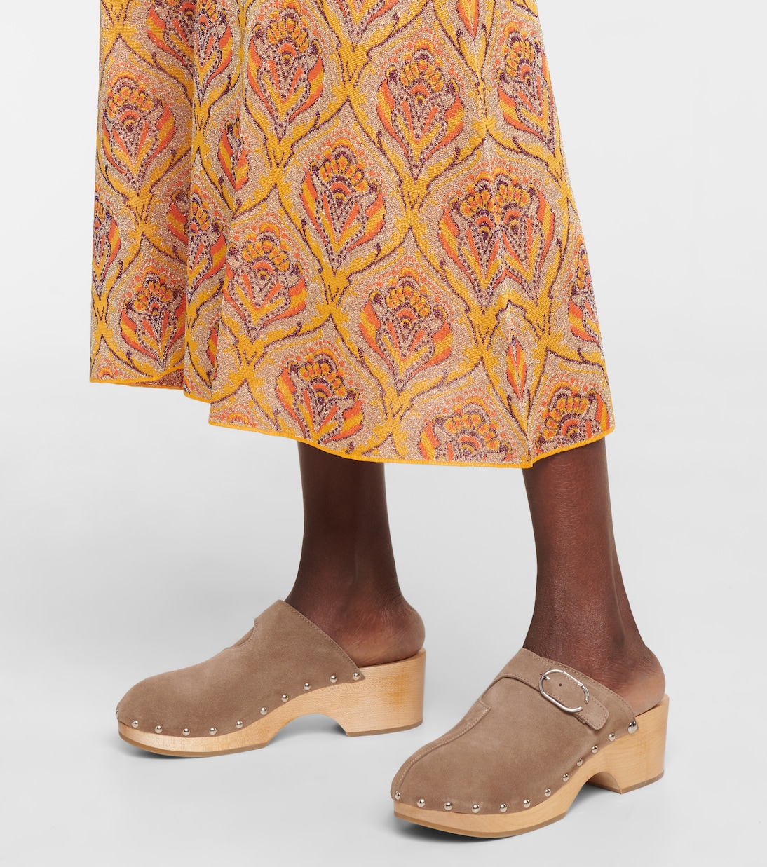 Suede clogs | Rabanne