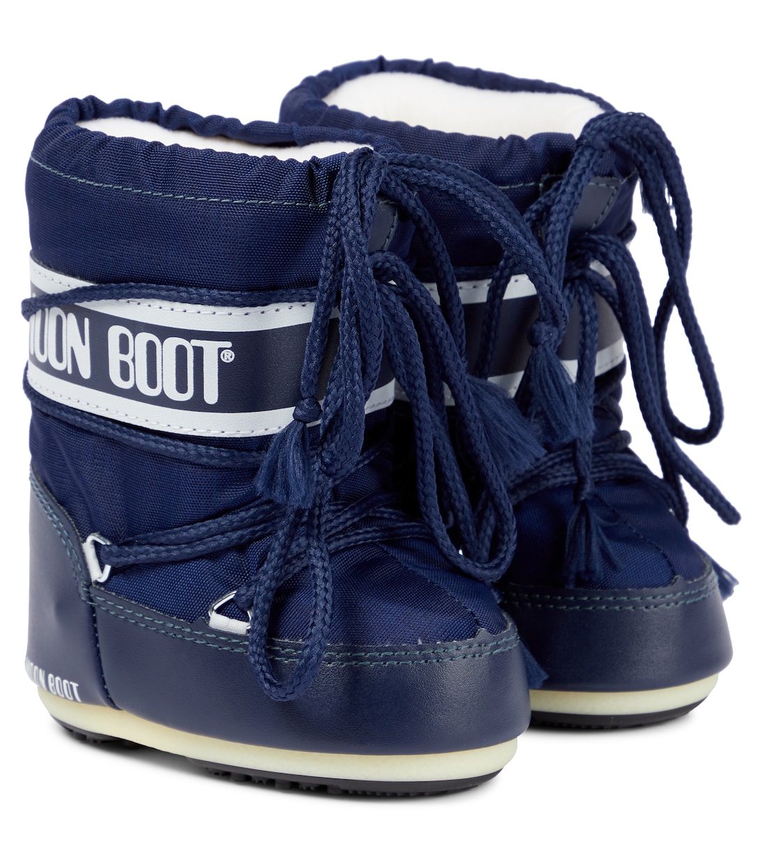 Baby Icon Mini snow boots in blue Moon Boot Kids Mytheresa