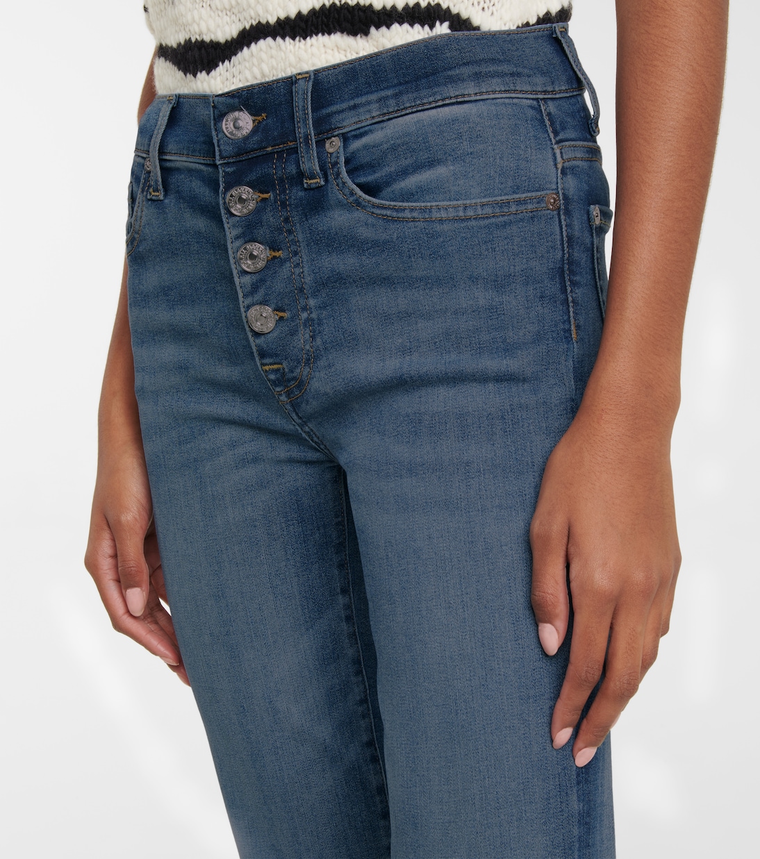 Jeans ajustados Roxanne Ankle tiro medio | 7 For All Mankind