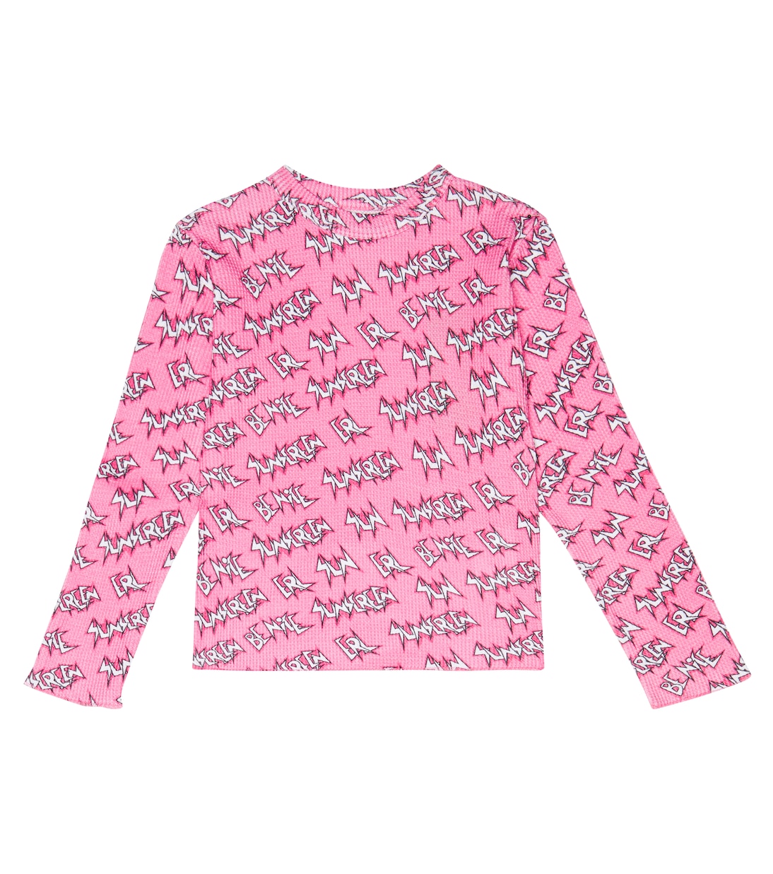 Printed cotton waffle-knit top | ERL Kids